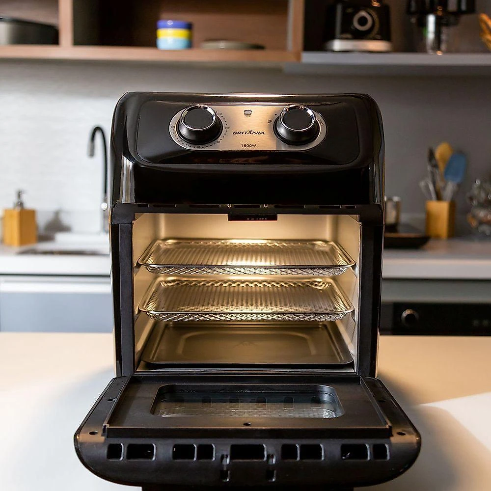 Air Fryer Oven Britânia 12L 3 em 1 1800W BFR2300P 220V