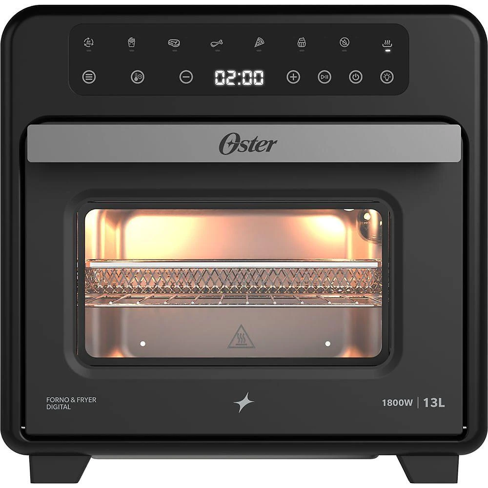Forno Elétrico e Air Fryer Oster Digital Pro 13L 1800W 8 em 1 Touch 110V