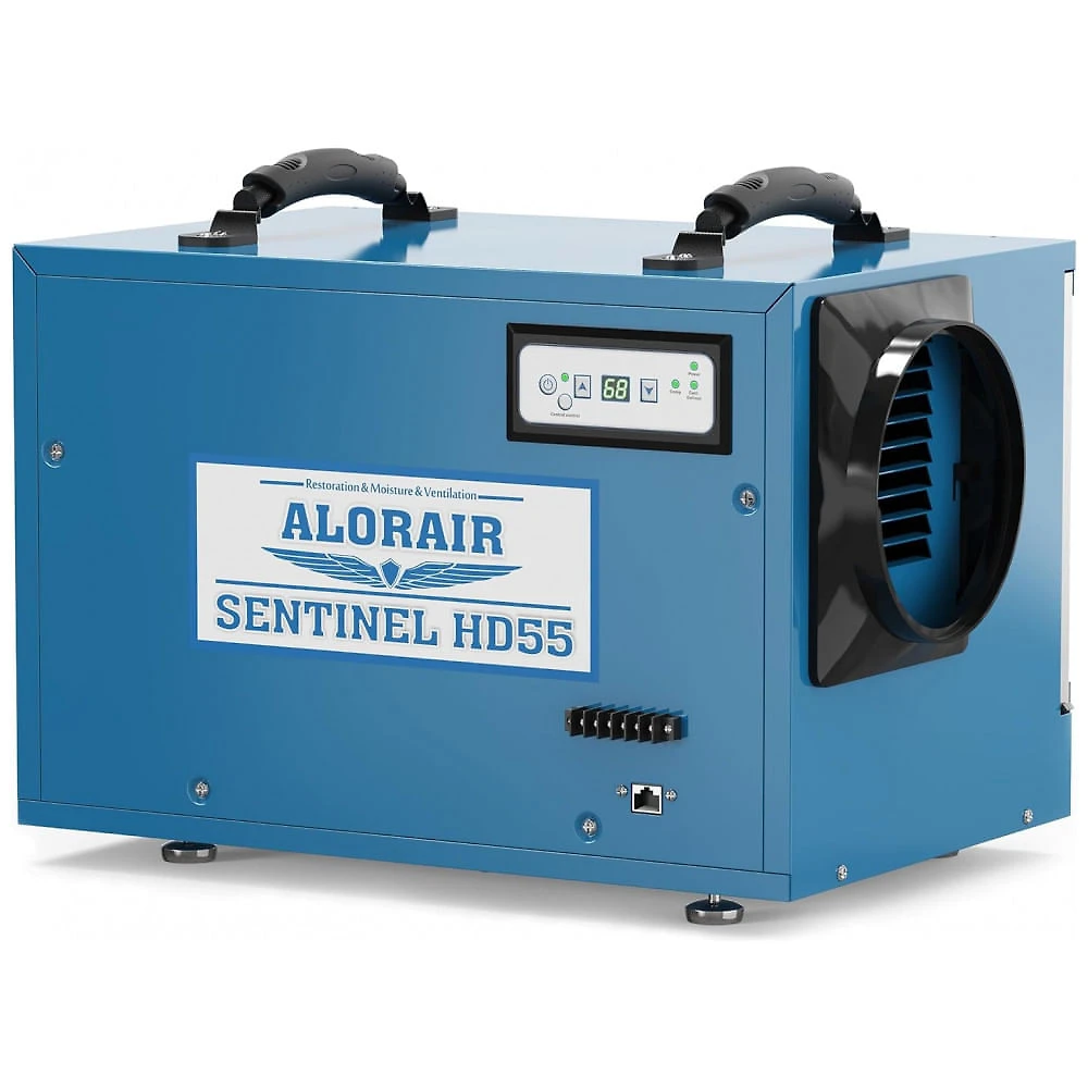 Desumidificador Industrial 113 Litros com Mangueira de Drenagem, Degelo Automático, ALORAIR, Azul
