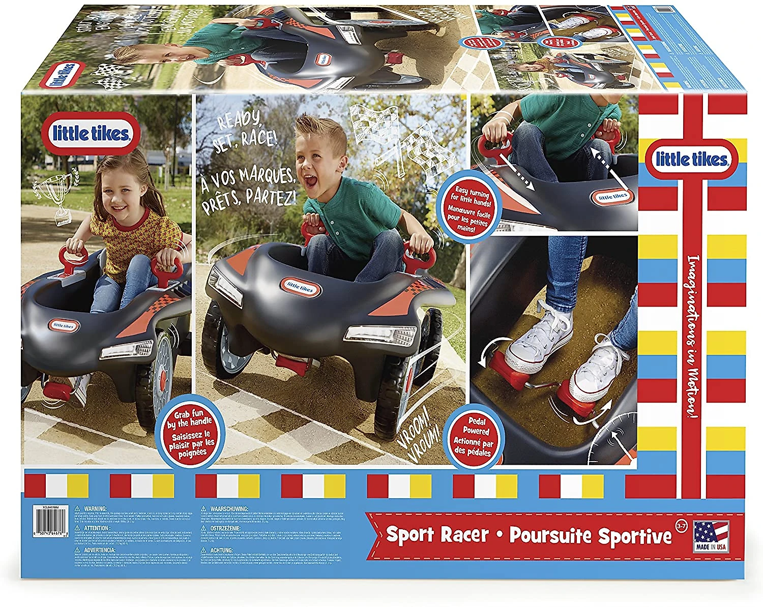 Little Tikes Quadriciclo de Passeio para Crianças de 3 a 10 Anos Preto