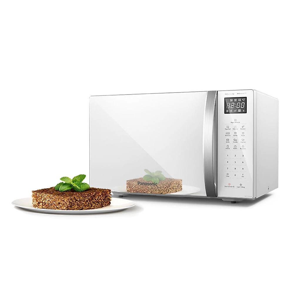 Miniatura Microondas Panasonic Dupla Refeição 34L Branco - ST65LWRU 110v