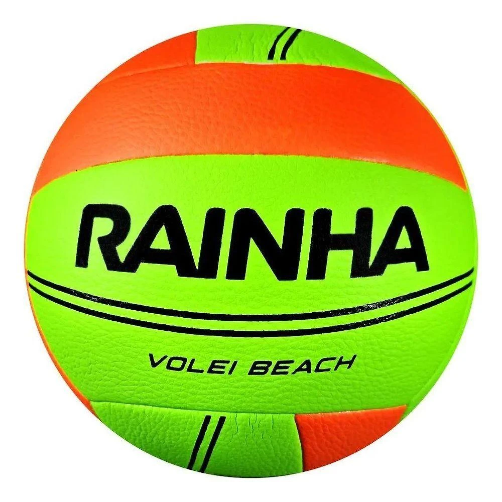Bola de Vôlei de Praia Beach Vôlei 2024 com Termofusão Tecnofusion Verde e Laranja Rainha