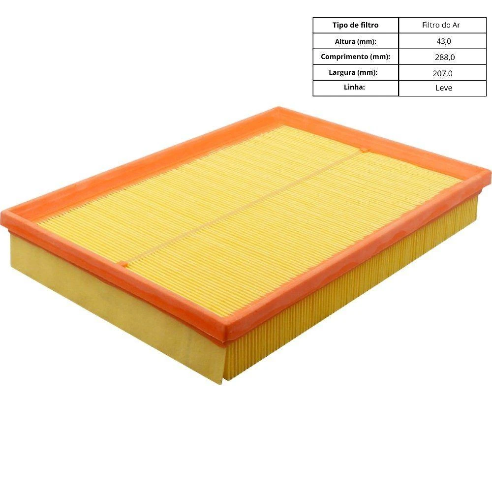 Filtro de Ar para Motor Modelo 9196120 para Veículos Linha Leve Turbo