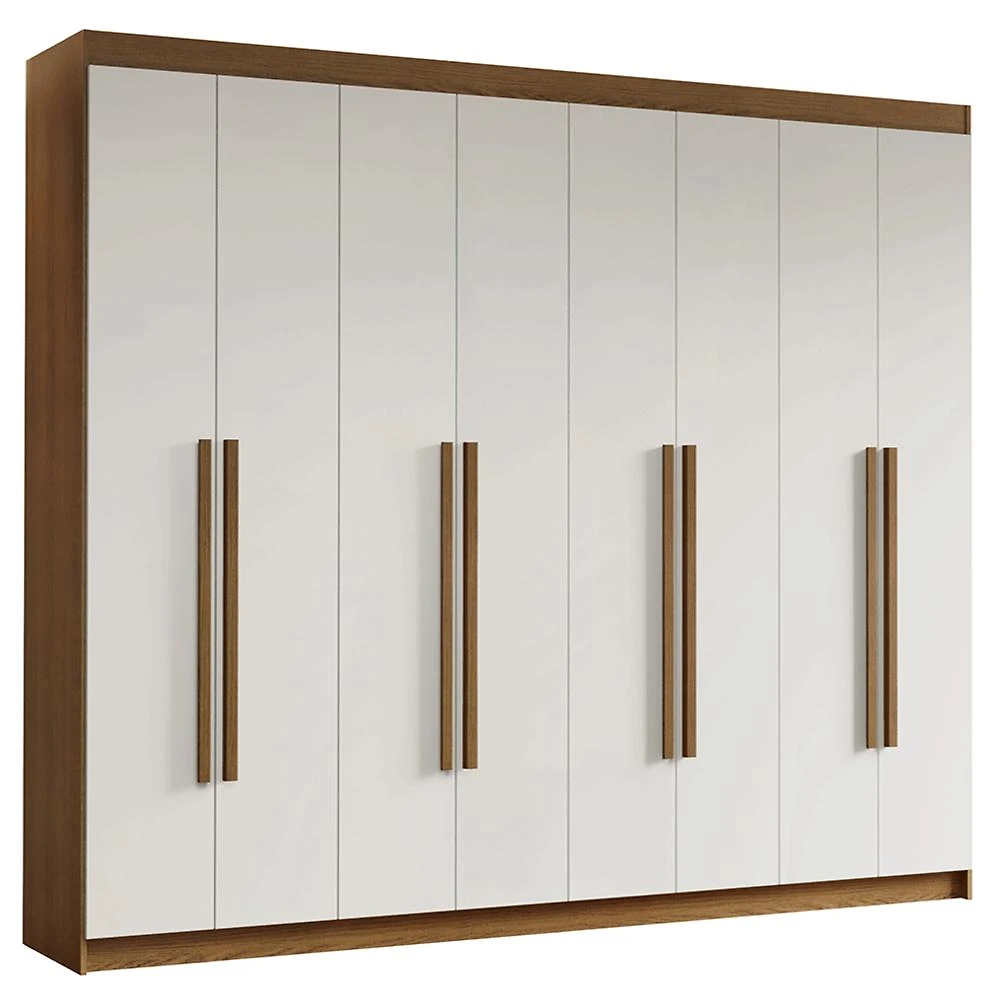 Miniatura Guarda-Roupa Casal 8 Portas Batentes Venus Madesa R Rustic/Branco/Rustic