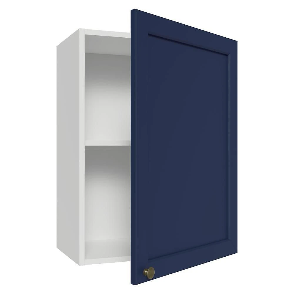 Armário Aéreo 50cm 1 Porta Branco/azul Vik Madesa Branco/azul