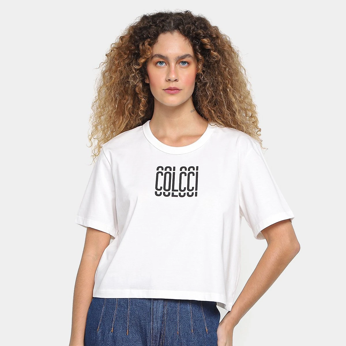 Miniatura Camiseta Colcci Casual Feminina Off White - EP