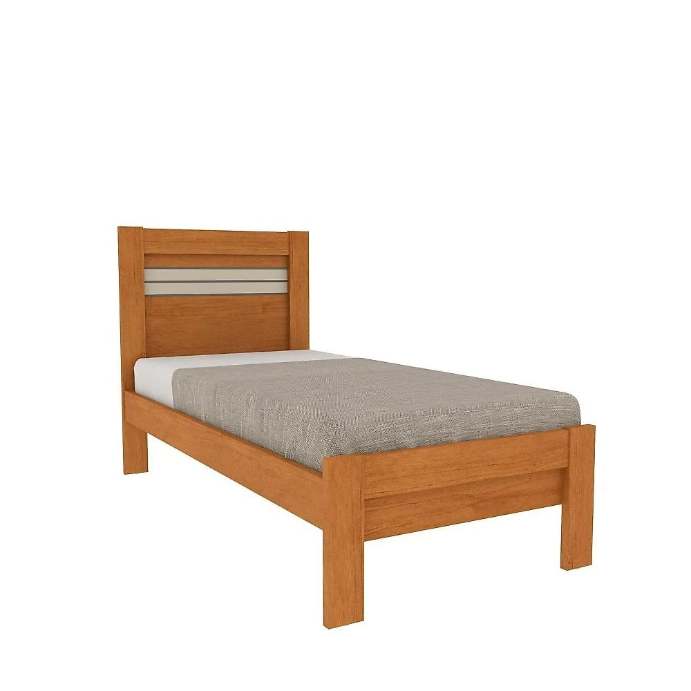 Conjunto Infantil com Cama 100% MDF e Guarda-Roupa Harmonia Espresso Móveis Conjunto Infantil com Guarda Roupa e Cama 100% MDF Harmonia Espresso Móveis Cinamomo / Off White