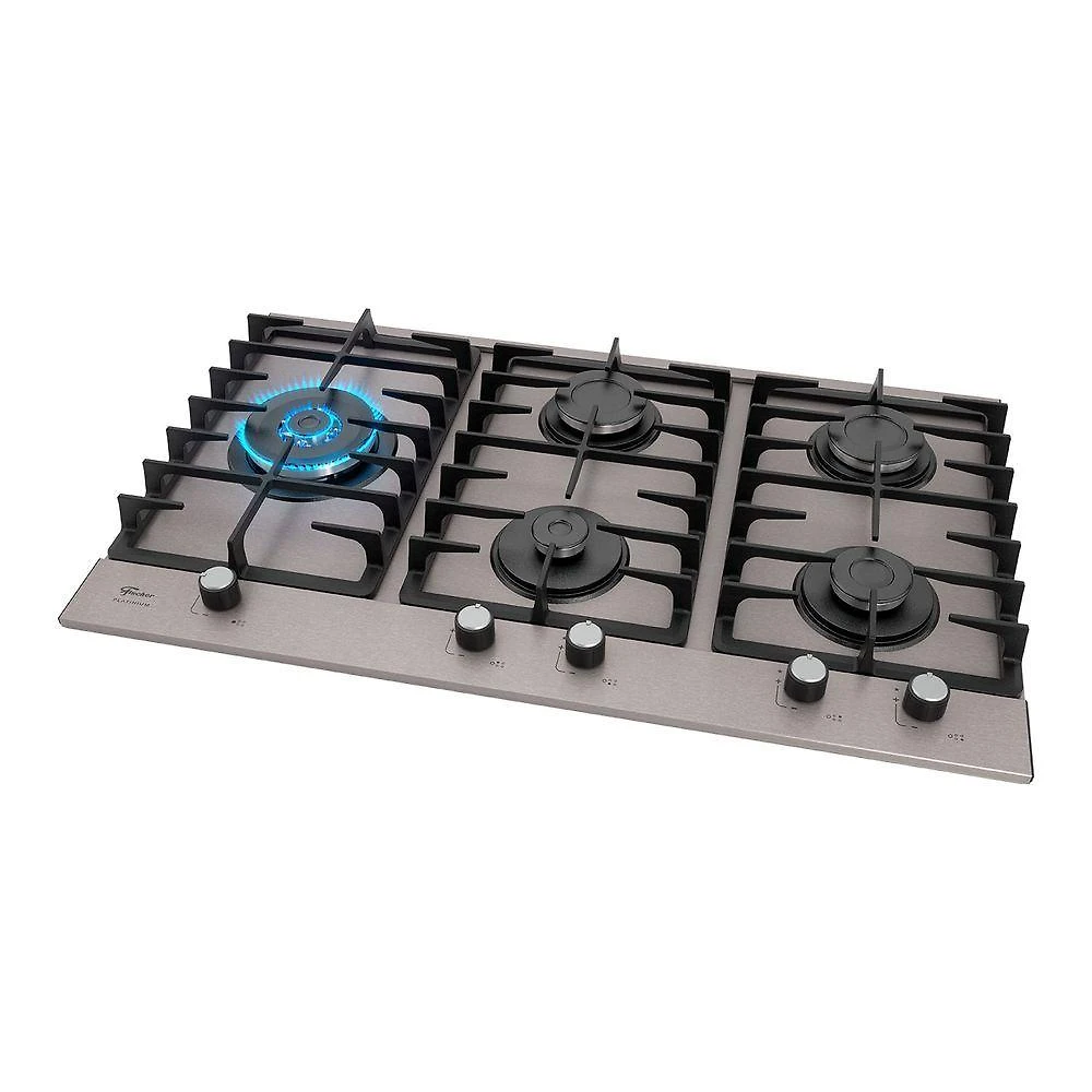 Cooktop a Gás Fischer Platinium Prime 5 Bocas Inox Tripla Chama Bivolt