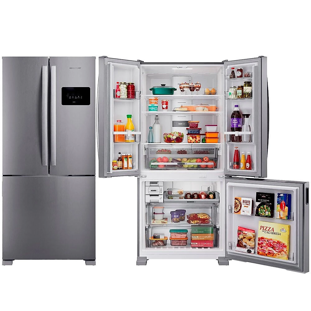 Geladeira BRO85MK 554 Litros Frost Free French Door Brastemp Inox - 110V