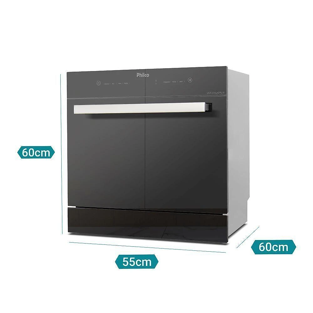 Lava louça philco 10 serviços preto espelhado 127v pll10