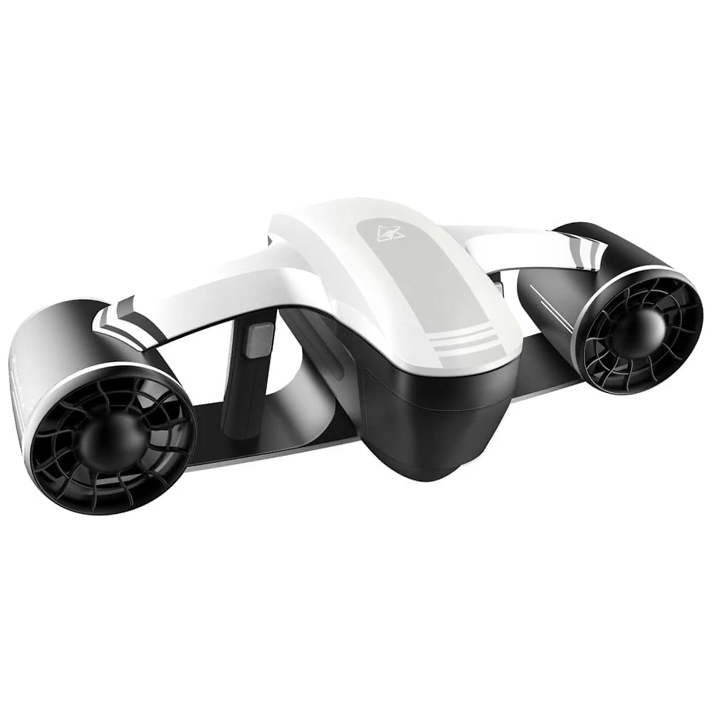 Miniatura Scooter Subaquática Propulsor de Mergulho com 2 Velocidades e Câmera de Ação para Adultos, YOUGYM, Branco