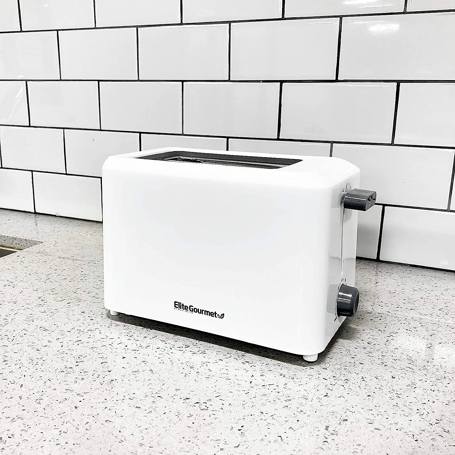 Elite Gourmet ECT1027 Torradeira Elétrica 2 Fatias com 7 Níveis de Tostagem 110V Branca