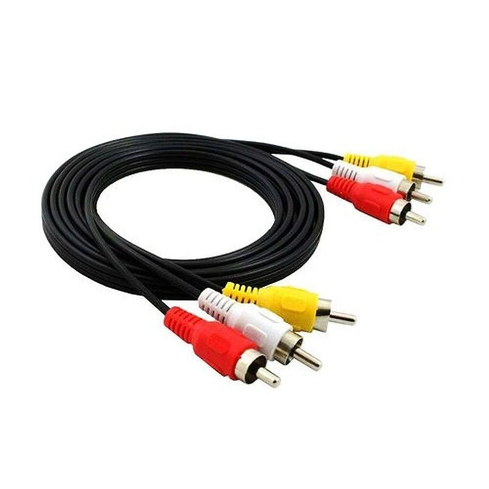 Cabo de Áudio Vídeo Evus C-012 para Equipamentos 3 RCA X 3 RCA Macho 1,5m