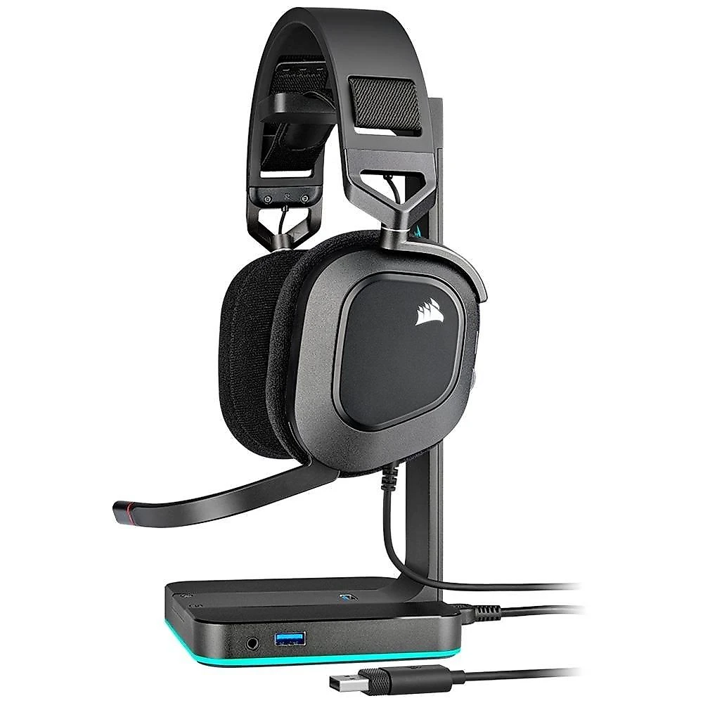 Headset Gamer Corsair HS80 Premium, RGB, Surround, Dolby 7.1, Drivers 50mm, Preto - CA-9011237-NA