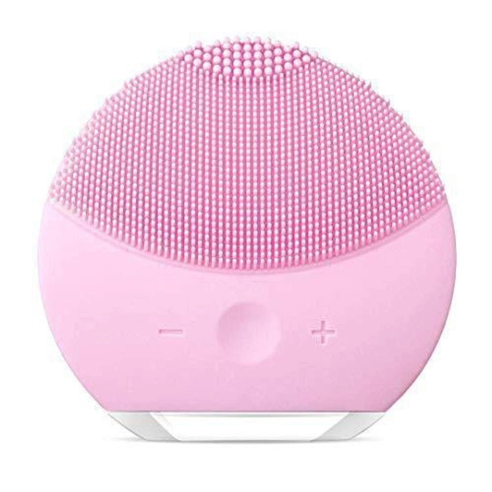Esponja Elétrica Massagem Limpeza Rosto Recarregável - Rosa