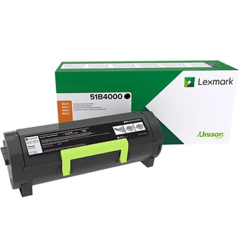 Toner Lexmark 51B4000 Preto MX317DN MX417DE MS317DN MS417DN 2500 Páginas