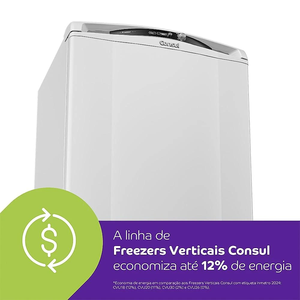 Freezer Vertical Consul CVU26MB, 254 Litros, Branco - 220V 220 Volts