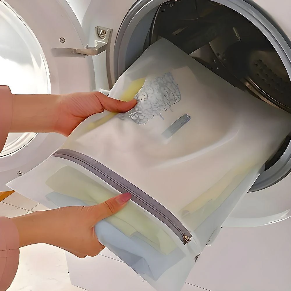 Saco de Lavanderia e Armazenamento com Zíper em Poliéster Kit 4 Unidades Utimix
