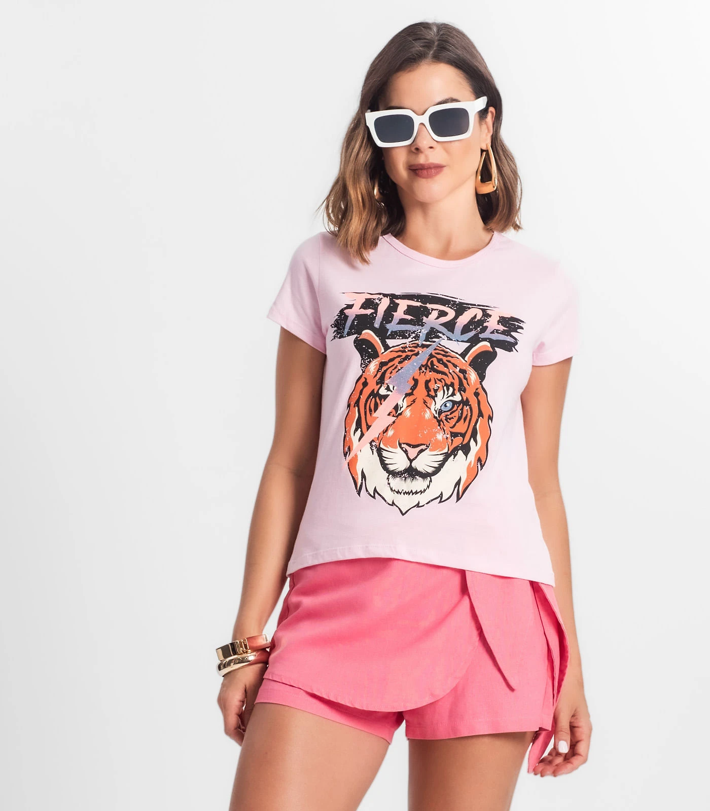 Blusa T-Shirt Feminina Estampada Select Rosa