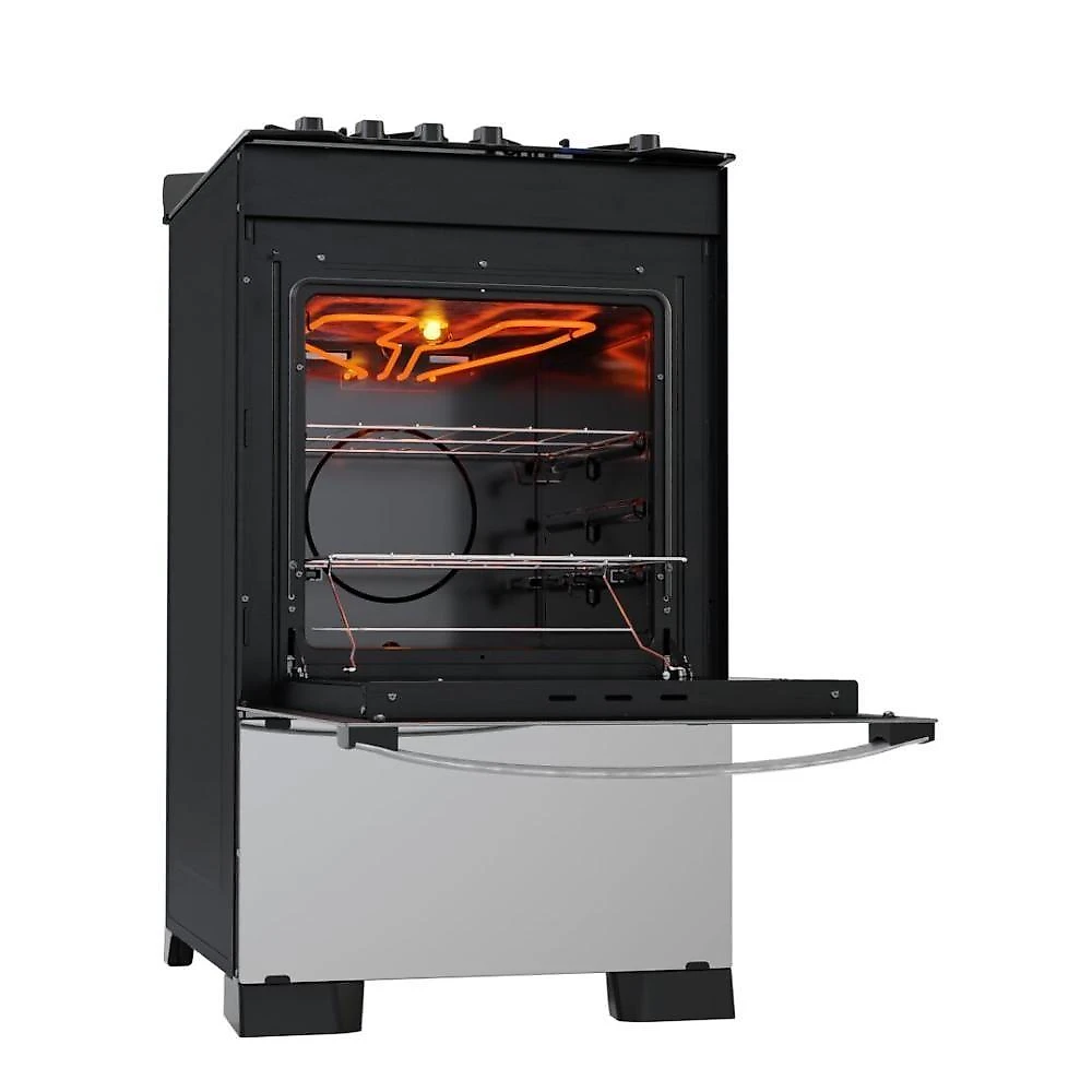 Fogão 4 Bocas Dako Diplomata Glass Grill Style Timer Bivolt