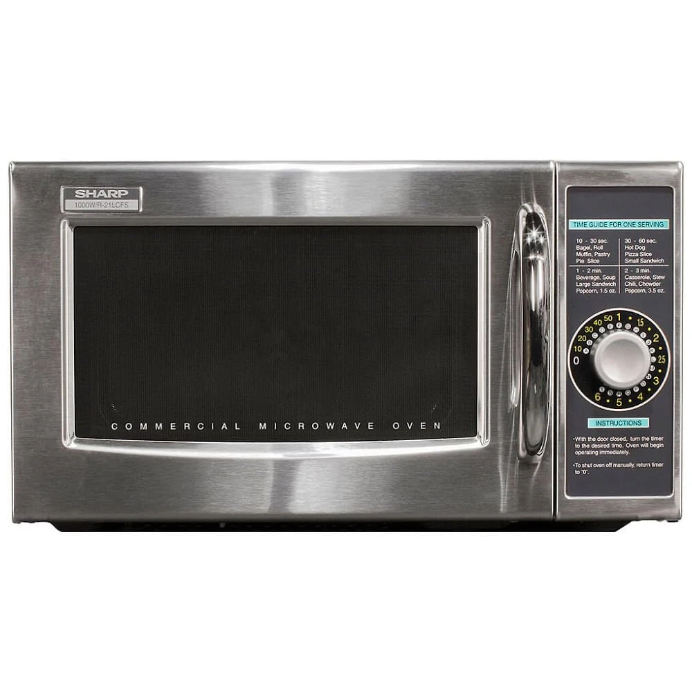 Micro ondas R 28 Litros Multifuncional de Aço Inoxidável, 1000W, 110v, SHARP R 21LCFS, Prateado