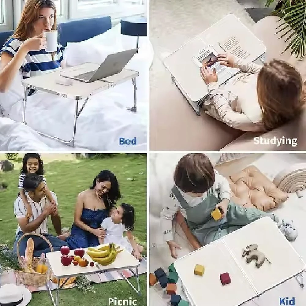 Mesa Dobravel Sofa Cama Notebook Aluminio Vira Maleta Portatil