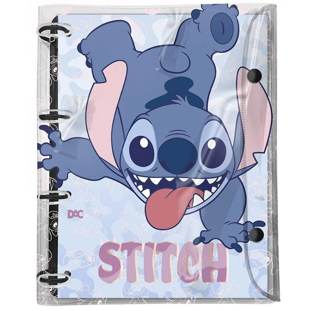 Caderno Argolado DAC Stitch A4 192 Folhas 10 Divisórias Azul