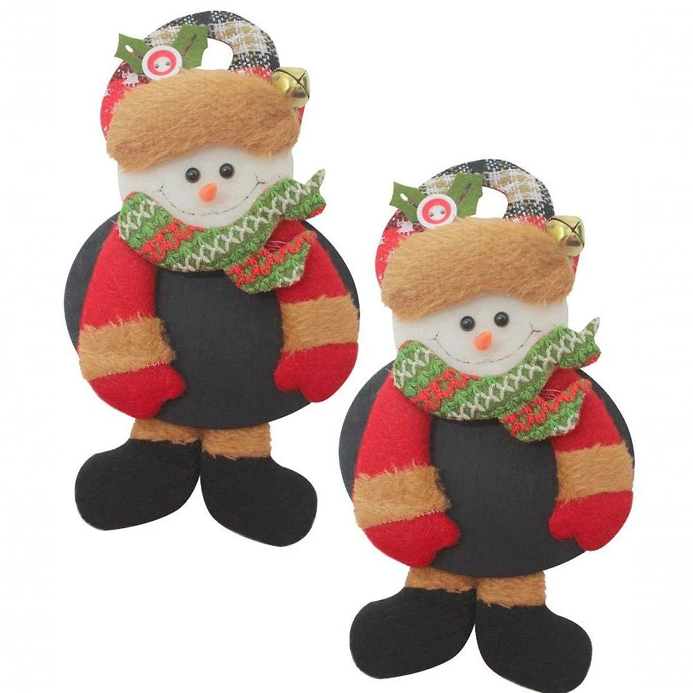 Kit 2 Enfeite Pendente de Natal Boneco de Neve com Lousa Decorativa 18CM Outras Marcas