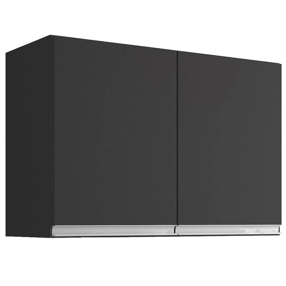 Armario Aéreo 2 Portas 80cm Andreia Preto Reajl Moveis