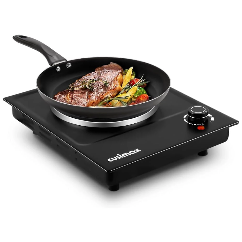 Cooktop Eltrico Porttil com Queimador nico e Temperatura Ajustvel, 110V 1500W, CUSIMAX ES3102, Preto