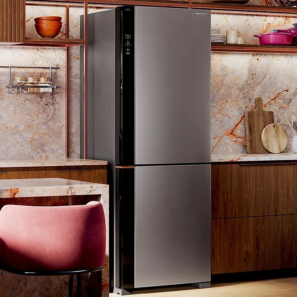 Geladeira Brastemp Frost Free Inverse B=Smart BRE66AK, 500 Litros, Inox - Bivolt