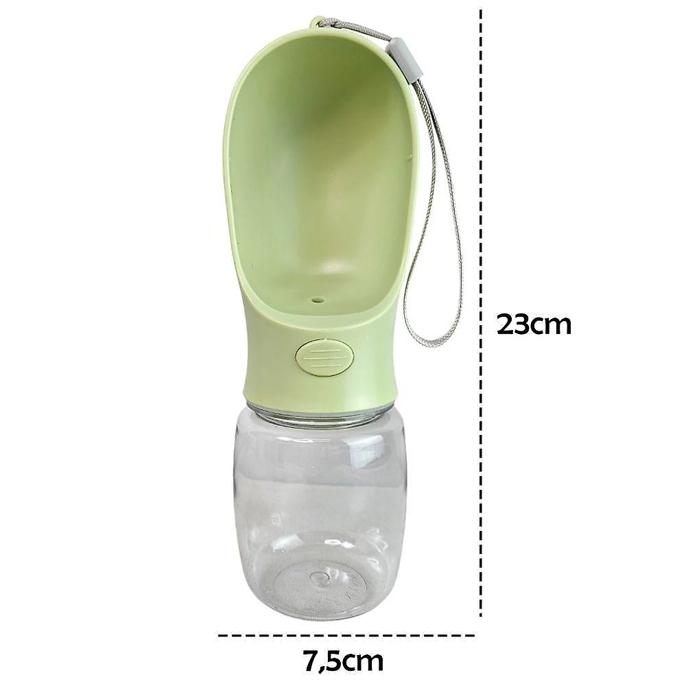 Garrafa Bebedouro Portátil AB Mídia SU-COP Pets 350ML Verde Claro