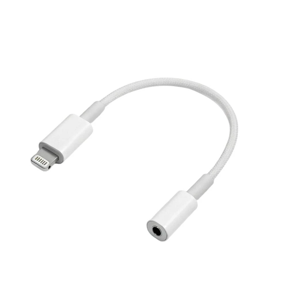 Adaptador Fone Lightning para P2 3,5mm MDM para Fone de Ouvido e Áudio em Dispositivos Branco
