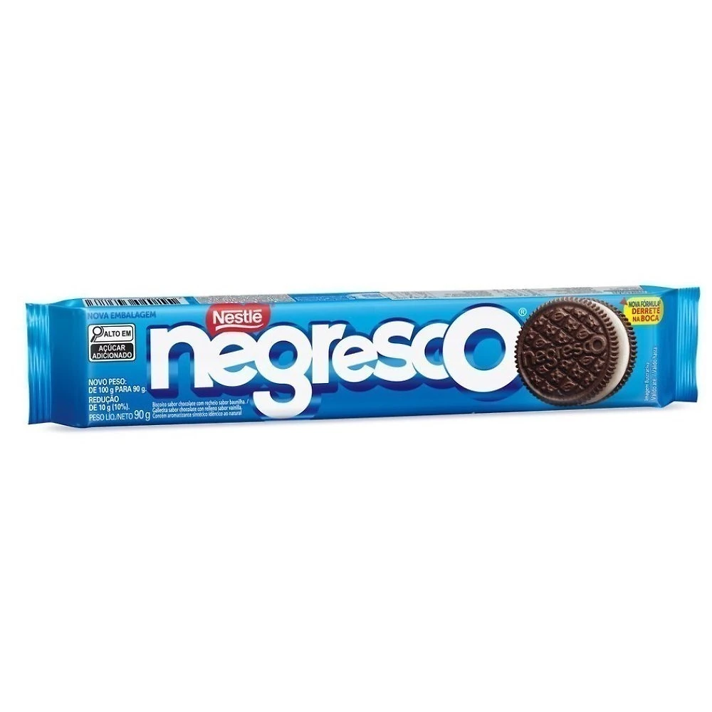 Biscoito Chocolate Nestlé Negresco Recheio Baunilha 90g
