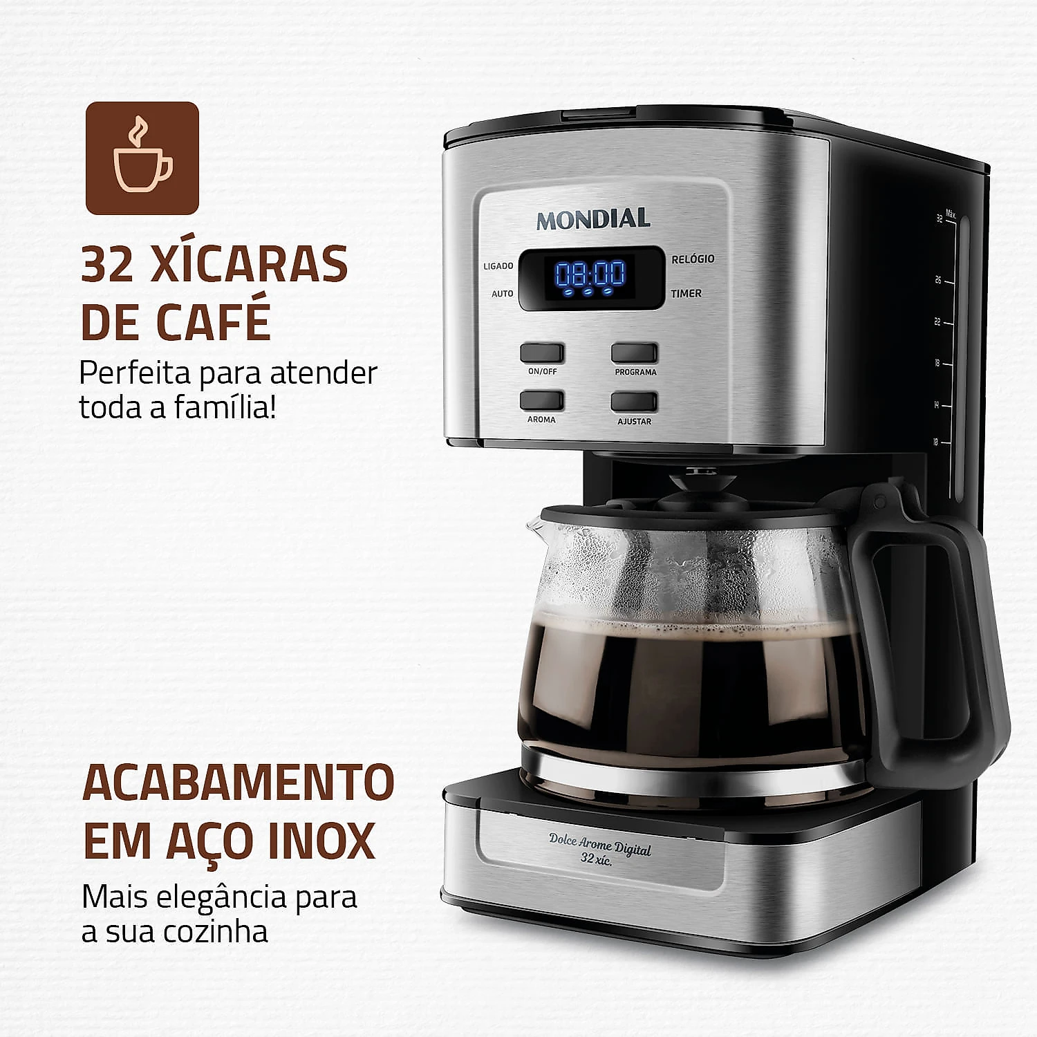 Cafeteira Elétrica Mondial C-44-32X-SDI CAFETEIRA C-44-32X-SDI 127V/60HZ .