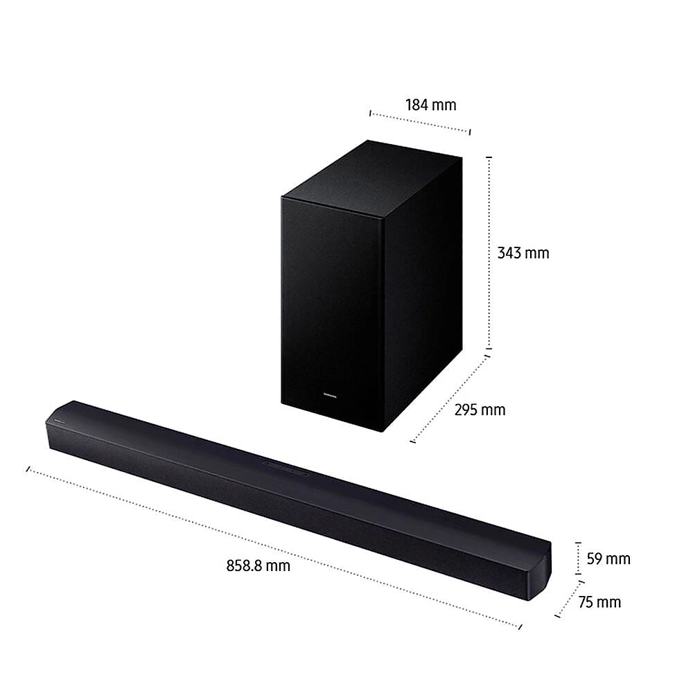 Soundbar HW-B450F B Series 2025 2.1 canais Subwoofer Samsung Preto