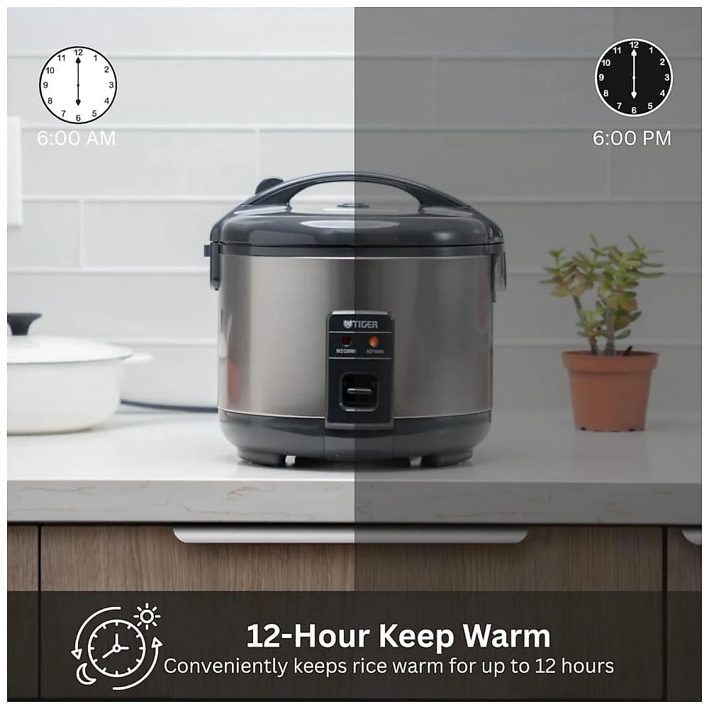 Panela Elétrica de Arroz Tiger Urban Satin 5,5 Xícaras Antiadesiva 120 V 505 W