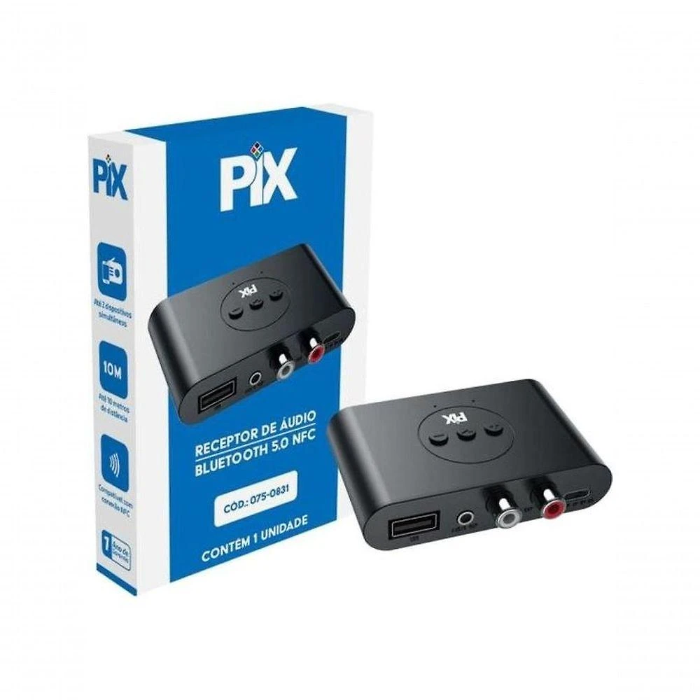 Receptor De áudio Bluetooth 5.0 Nfc Pix