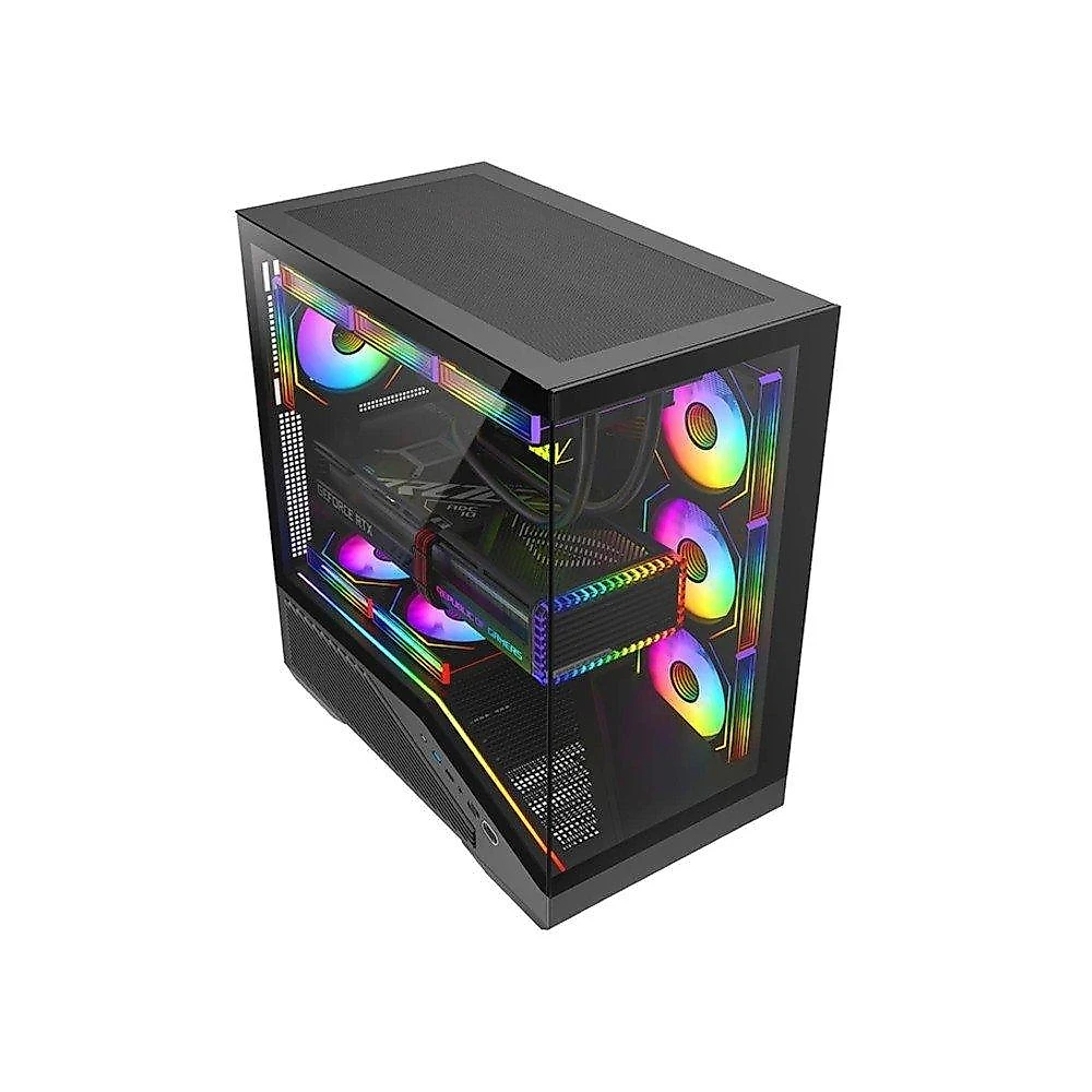 Gabinete Gamer Liketec Zaiden, ATX, RGB, Lateral e Frontal em Vidro Temperado, Sem Fans, Preto - LC-CB3X2-ZAIDEN-DARK-2026