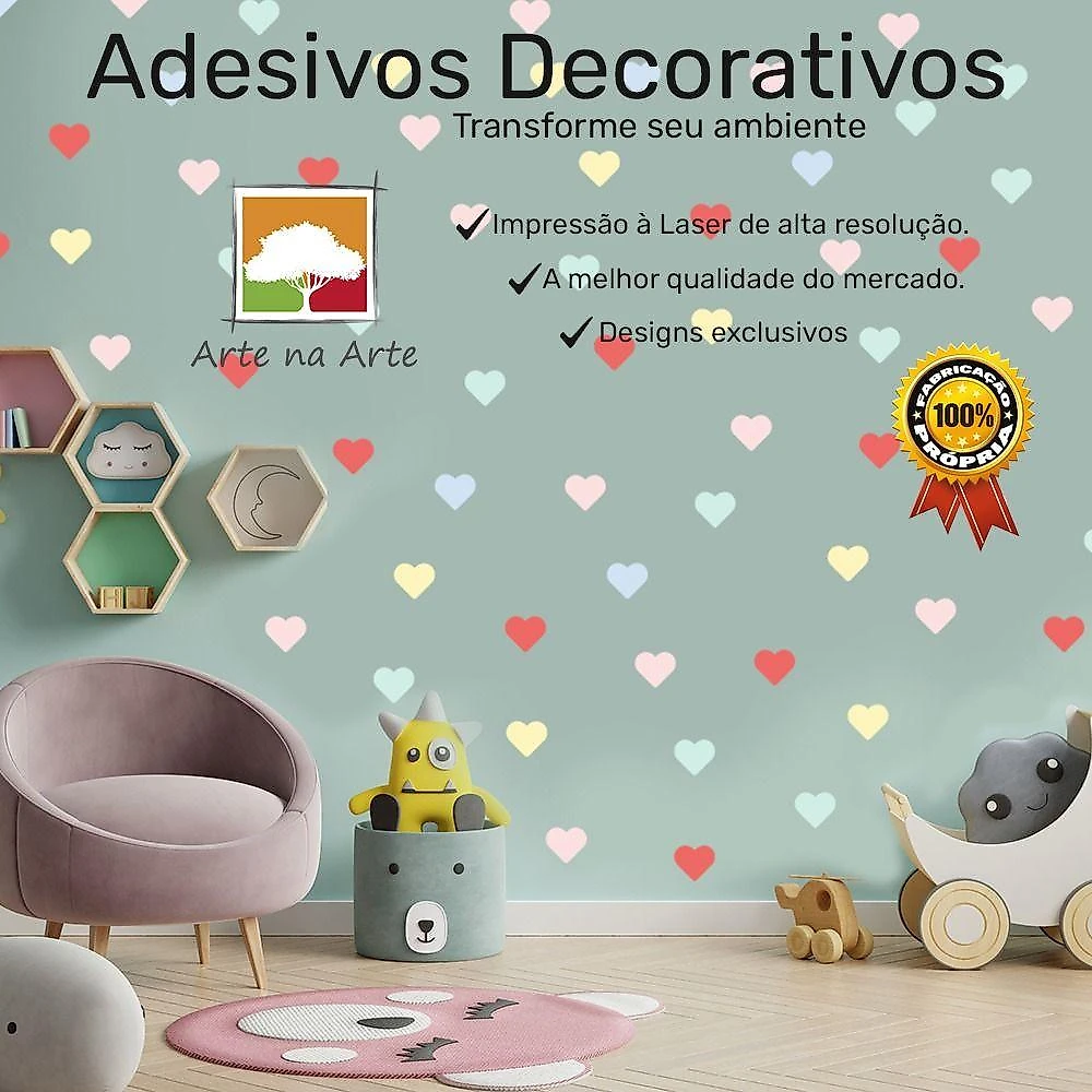 Adesivo de Parede Balão Menino E Menina Balão Azul