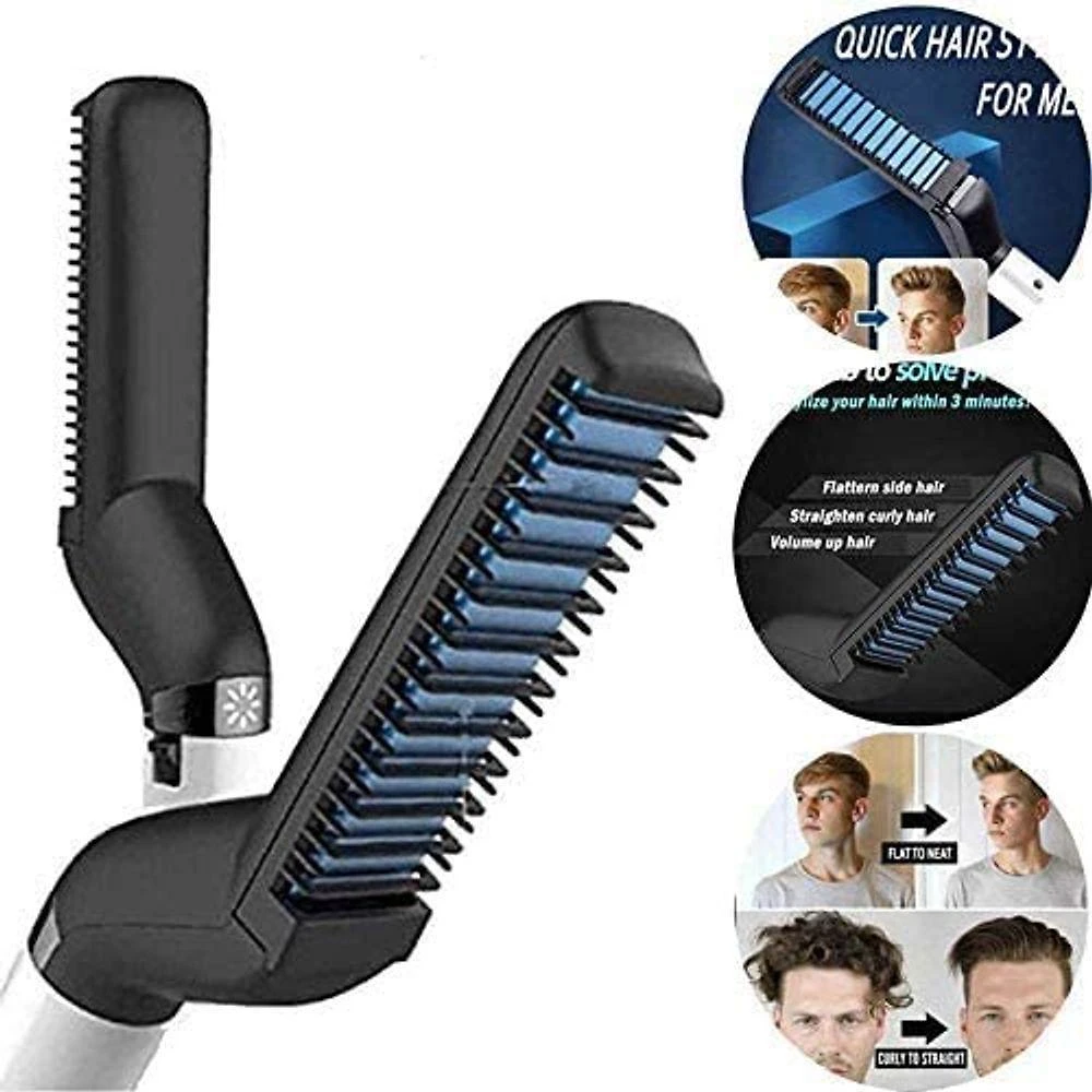 Chapinha Pente Alisador Modelador Barba E Cabelo Masculino Barba Bivolt