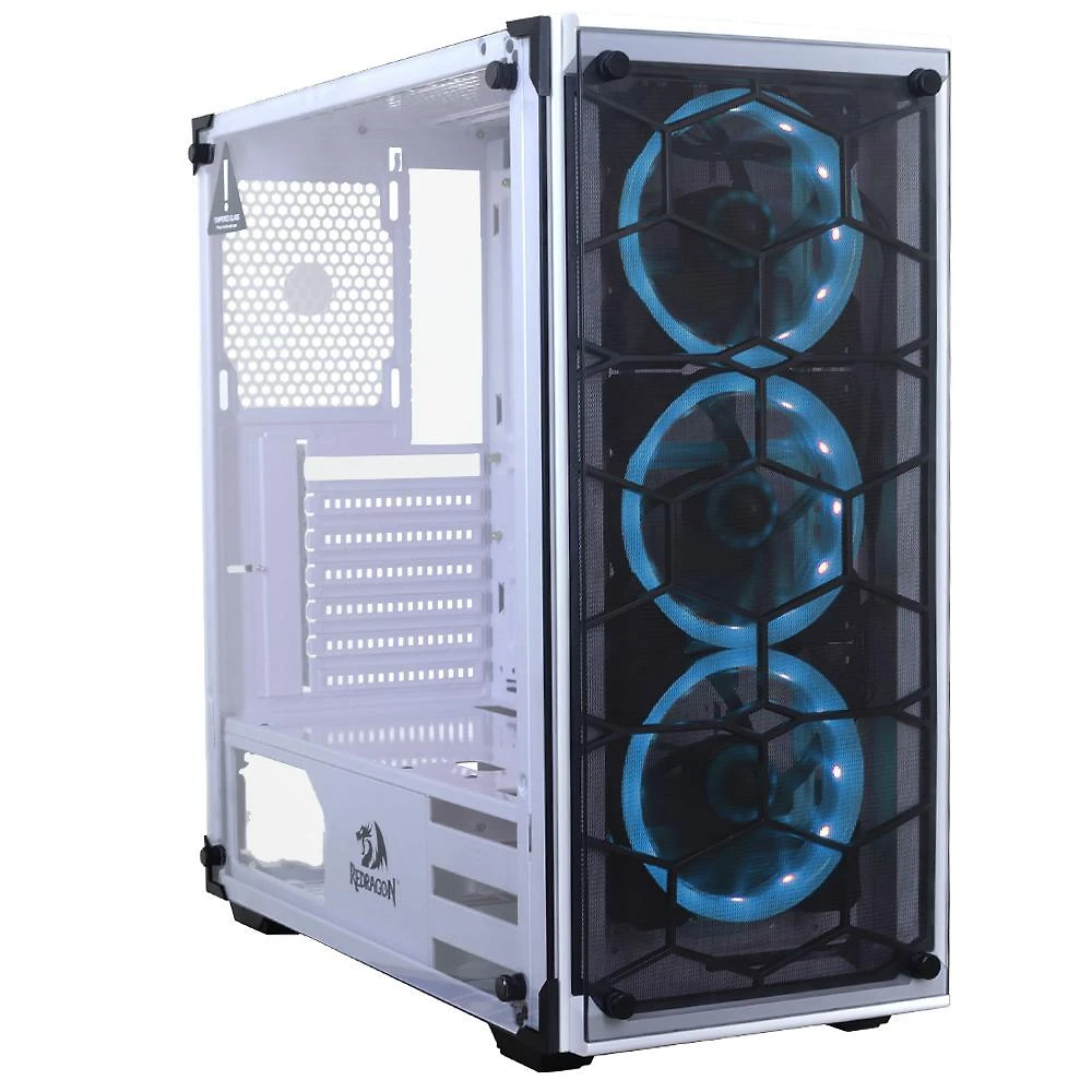 Gabinete Gamer Redragon Wheeljack Branco Vidro S/Fan Gc-606W