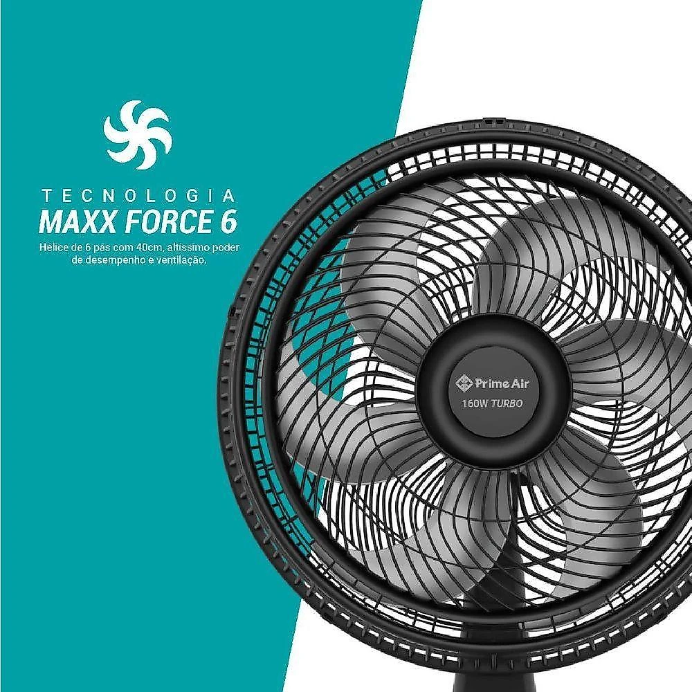 Ventilador de Coluna Britânia 160W 40cm 6 Pás Preto AVCE02 220V
