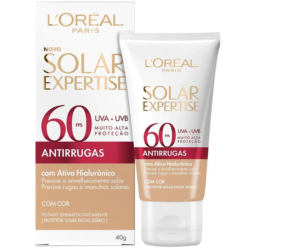 L'oréal paris solar expertise antirrugas kit – 2 protetores solares com cor fps60