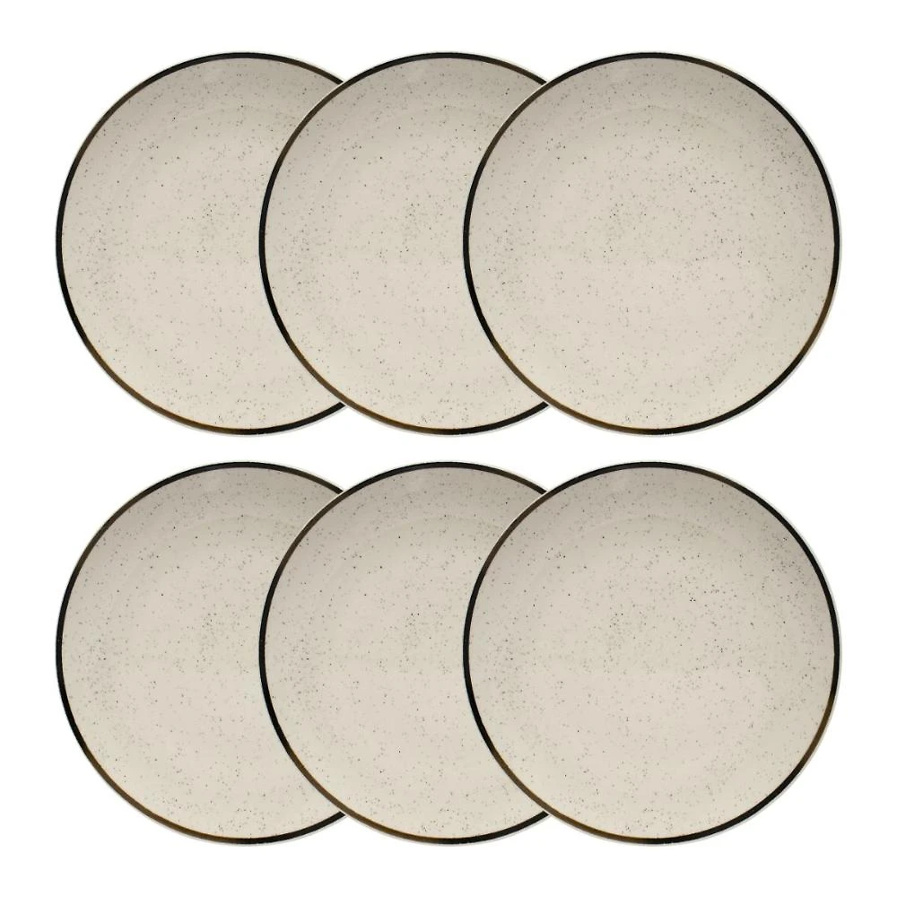 Conjunto 6 Pratos Rasos 26cm Brisa Cerâmica Oxford