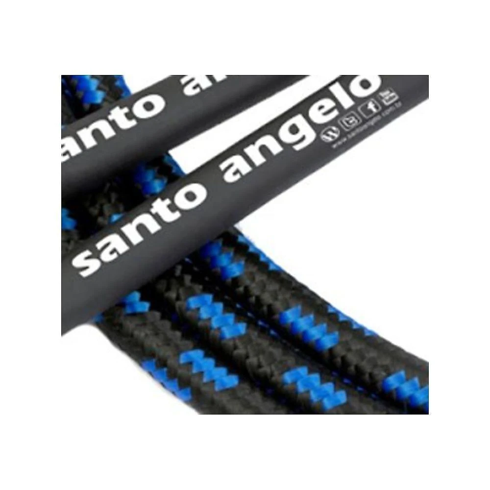 Cabo De Guitarra Santo Angelo Angl Lt Textil 3,05m Preto/azul P10/p10 90 Graus