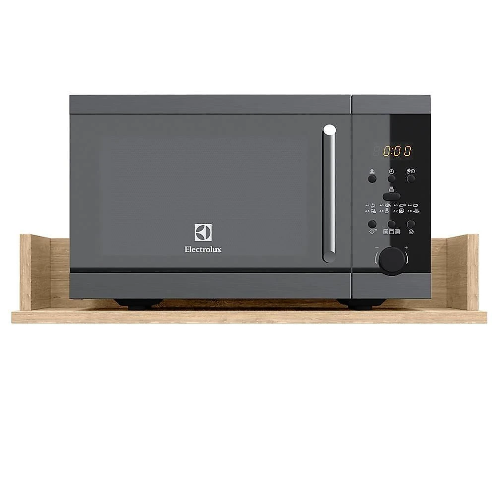 Kit 03 Suportes Suspensos Para Micro-ondas Forno 60x40 Cm Class L03 Amadeirado
