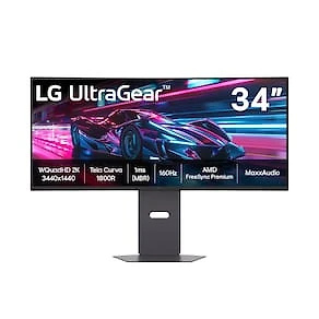 Monitor Gamer Curvo 34” LG UltraGear 34G600A-B QuadHD UltraWide 160Hz 1ms FreeSync Premium HDR10
