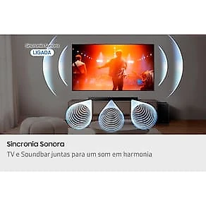 Soundbar Samsung B-Series HW-B650F/ZD 370W Bluetooth 3.1 Canais Dolby Audio Preto