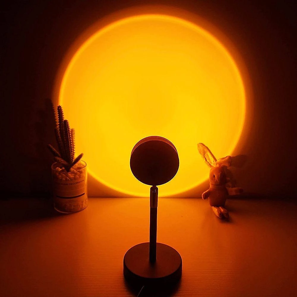 Lâmpada De Projetor De Pôr Do Sol, Rotação De 180 Graus, Luz Noturna De Led